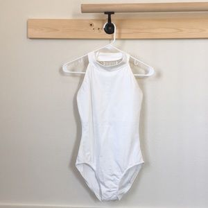 ModLatBal Women's Ballet Leotard White Lace